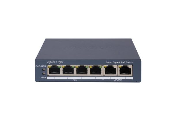 Hikvision 4Ports L2 Smart Managed 4 Gigabit RJ45 PoE ports 2 Gigabit RJ45 port Switch